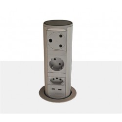 Gemini Popup 85W USBC Double-sided Multiplug with wireless charger
