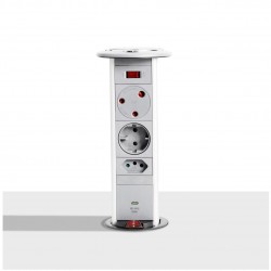 Multiplug Powerdock Mk5 pull up Tower Socket with 85W USB-C Charger