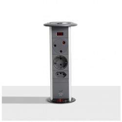 Multiplug Powerdock Mk5 pull up Tower Socket with 85W USB-C Charger