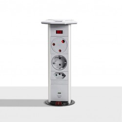 Multiplug Powerdock Mk5 pull up Tower Socket with 85W USB C Charger