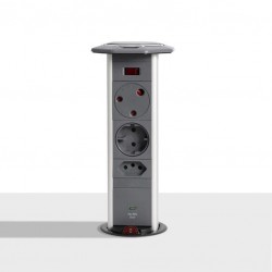 Multiplug Powerdock Mk5 pull up Tower Socket with 85W USB C Charger