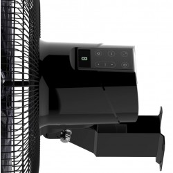 Solent 6-speed, 18 blade, remote controlled Wall Fan in Black