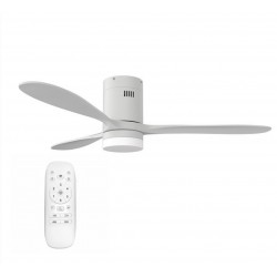 Solent Hugger Ceiling Fan with LED Light and Remote Control