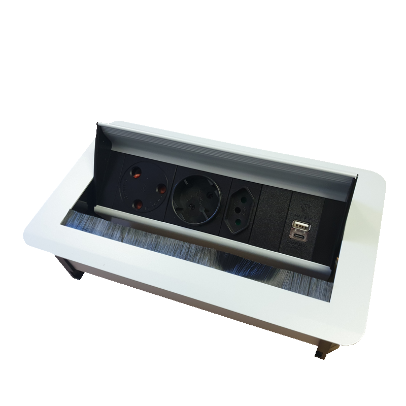 Wave MK2 Multiplug Recessed - Convenient desk power solution by LiteSource.