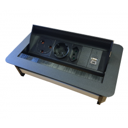 Wave MK1 Multiplug Recessed - Convenient desk power solution by LiteSource.