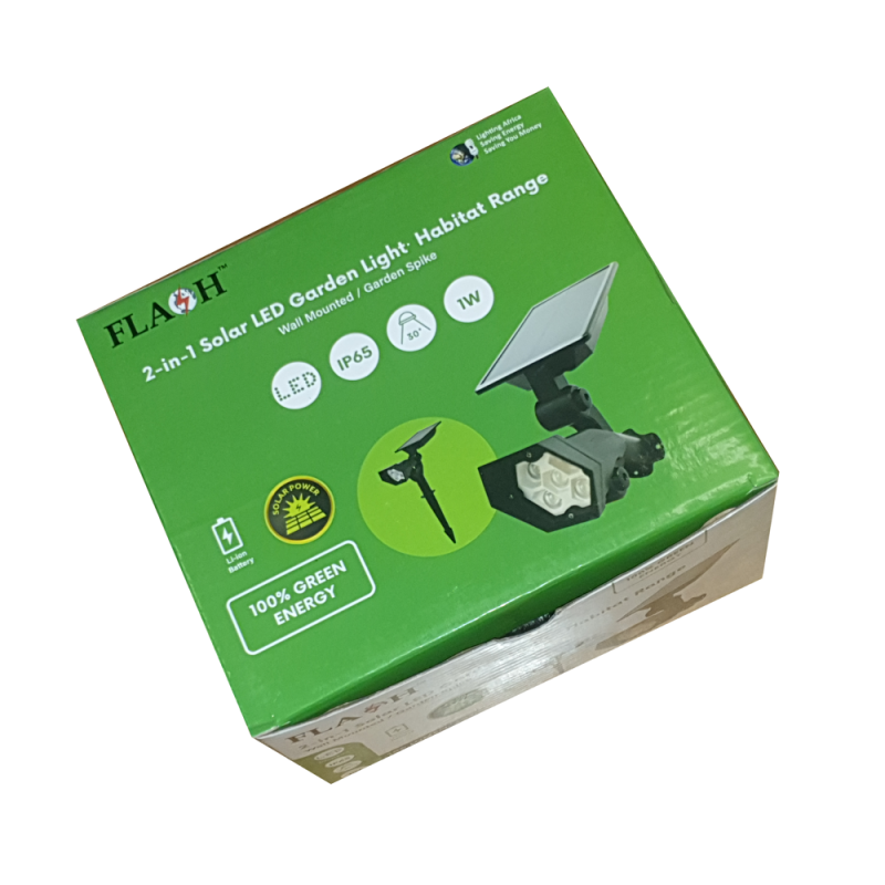 2-in1 Solar LED Wall/Garden