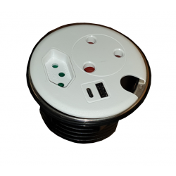 Punto Plus Recessed Convenient desk power solution by LiteSource.