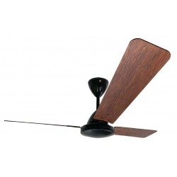 Solent 3 Blade Ceiling Fan with Dark Teak Wooden Blades