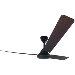 Solent 3 Blade Ceiling Fan with Dark Mahogany Wooden Blades