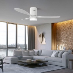 Solent Hugger Ceiling Fan with LED Light and Remote Control